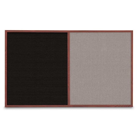 United Visual Products Enclosed Corkboard, 1 Door, 18"x24", 4" Fra UV3400-BLACK-BLSPRU